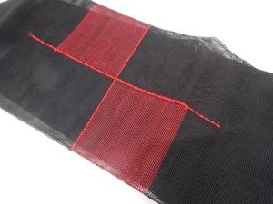 手組羅　市松模様織り出し　名古屋帯